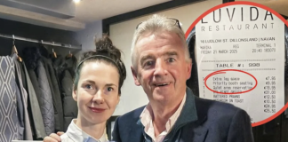 CEO i Ryanair “pagoi” tarifa shtesë në një restorant irlandez dhe interneti po çmendet
